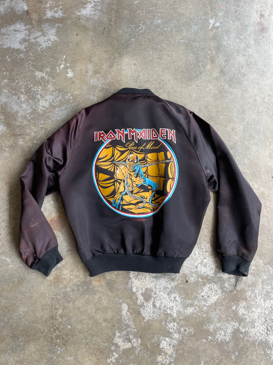 '83 Iron Maiden Piece of Mind Satin Bomber