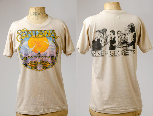 1979 Santana Inner Secrets Front and Back Rock Tour T Shirt by Roslyn Trading